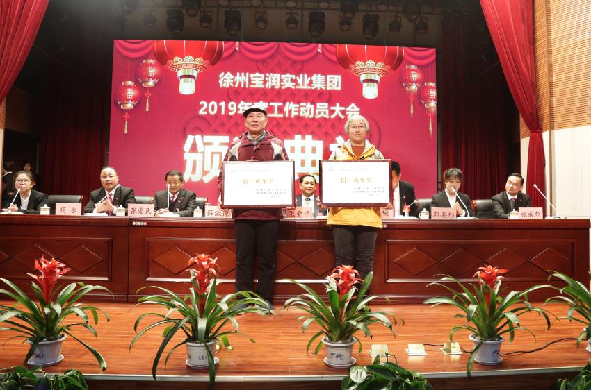 MK体育2019年度工作动员大会---集团公司领导为先进单位和先进个人代表颁奖